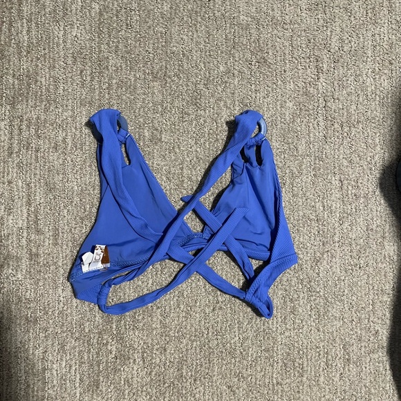 Becca swim large adjustable bikini top. Cornflower color. - Picture 5 of 6